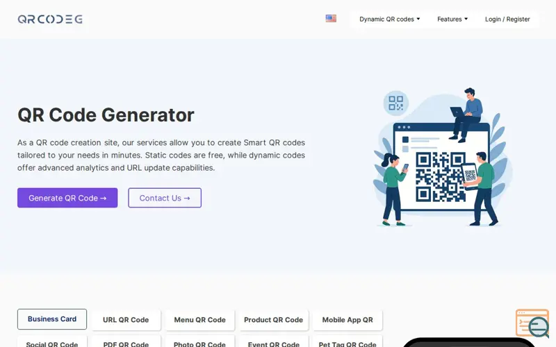 Screenshot of QR Code Generator