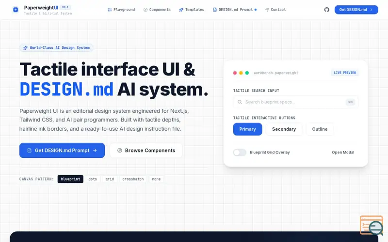Screenshot of Paperweight UI