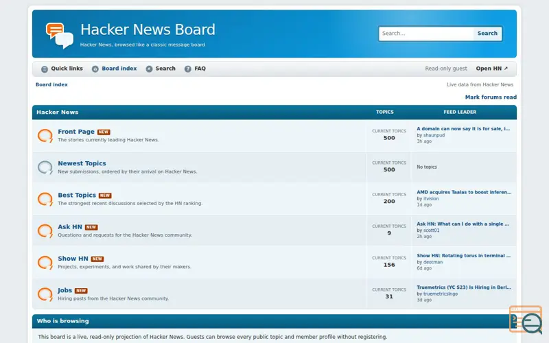 Screenshot of Phpbb-HN