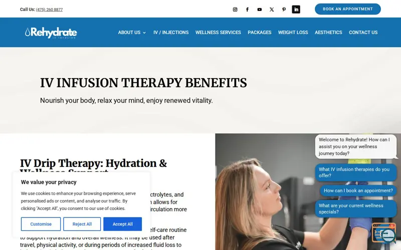 Screenshot of Rehydrate IV Infusion, a launch using Howler.js