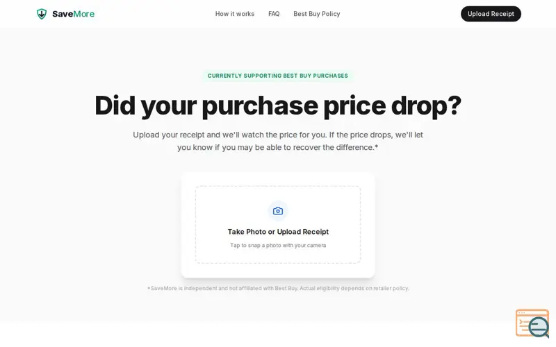 Screenshot of SaveMore