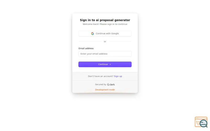 Screenshot of Proposa AI