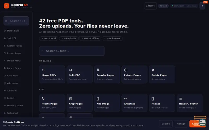 Screenshot of RightPDFKit