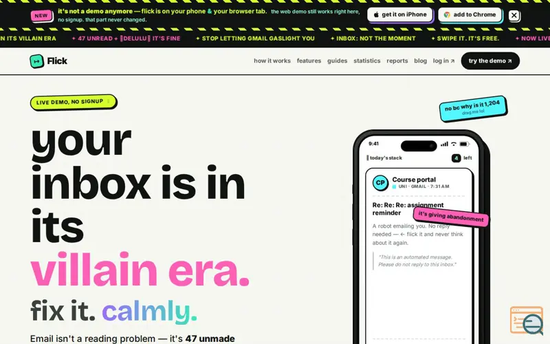 Screenshot of Flick
