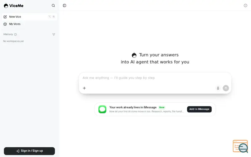 Screenshot of ViceMe
