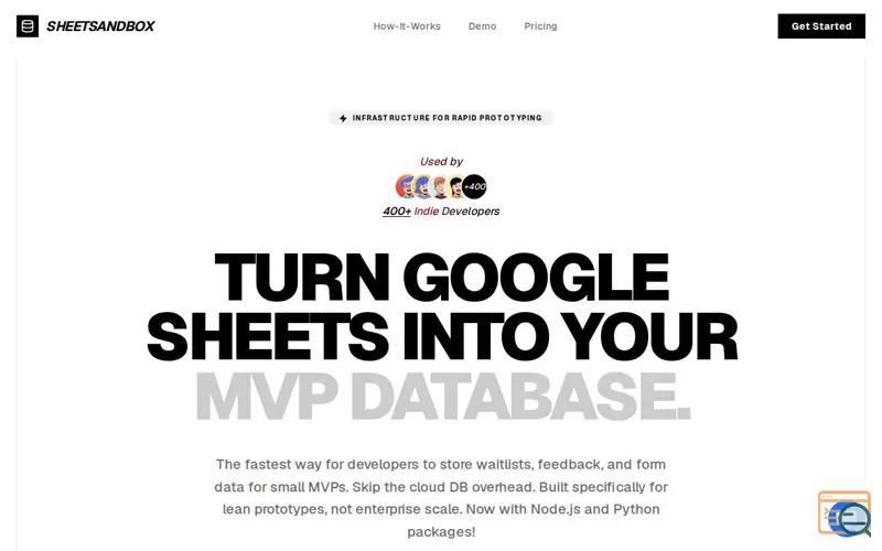 Screenshot of SheetSandbox 2.0