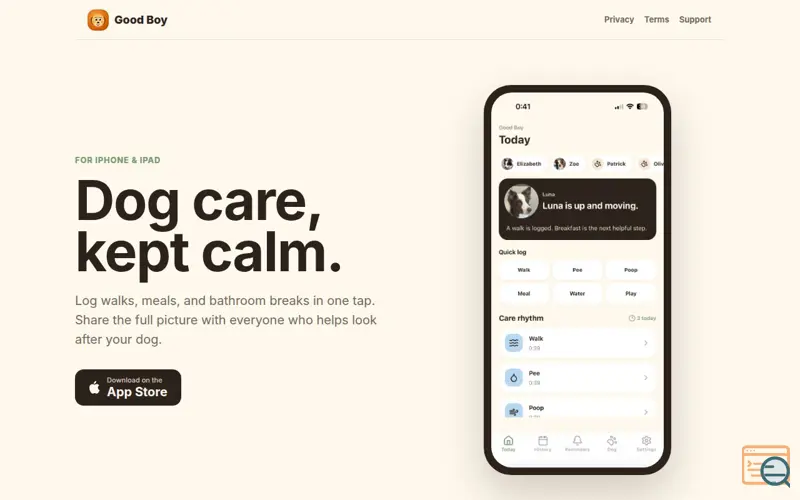 Screenshot of Good Boy - Dog Care Tracker