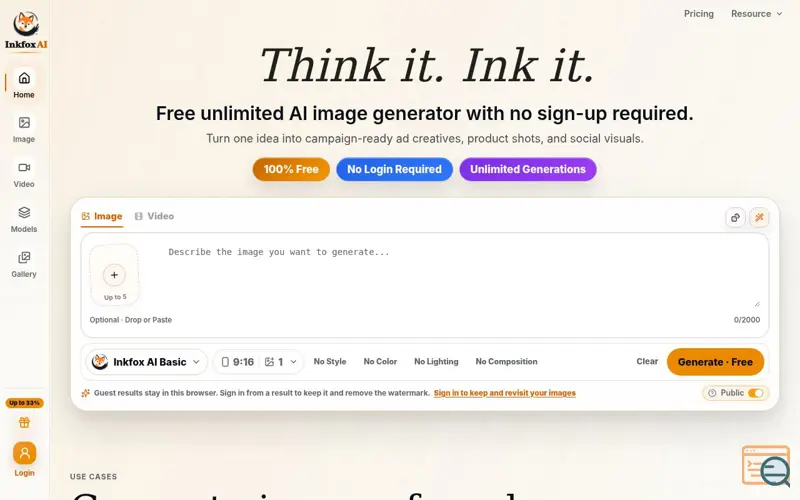 Screenshot of Inkfox