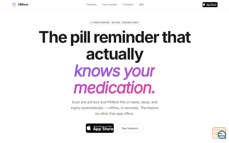 Screenshot of PillRem 2.0