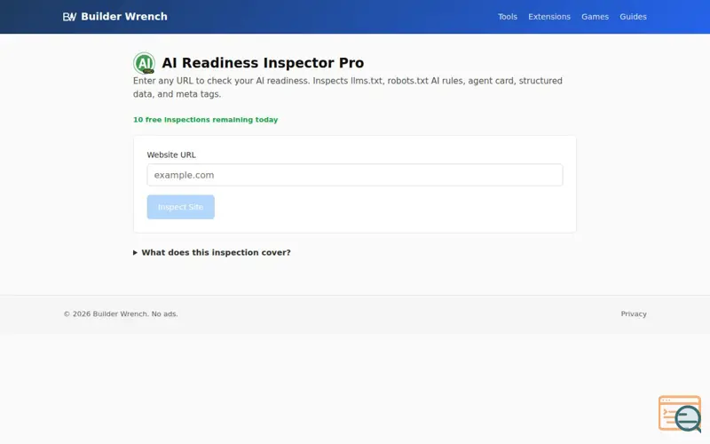 Screenshot of Builderwrench