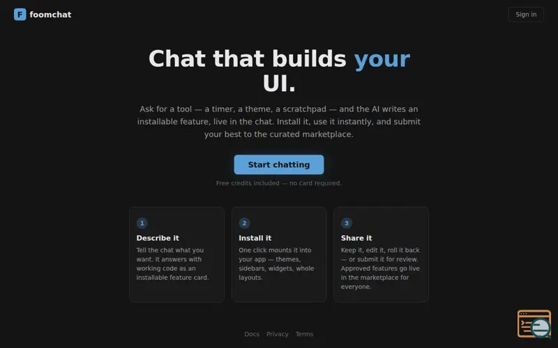 Screenshot of Foomchat