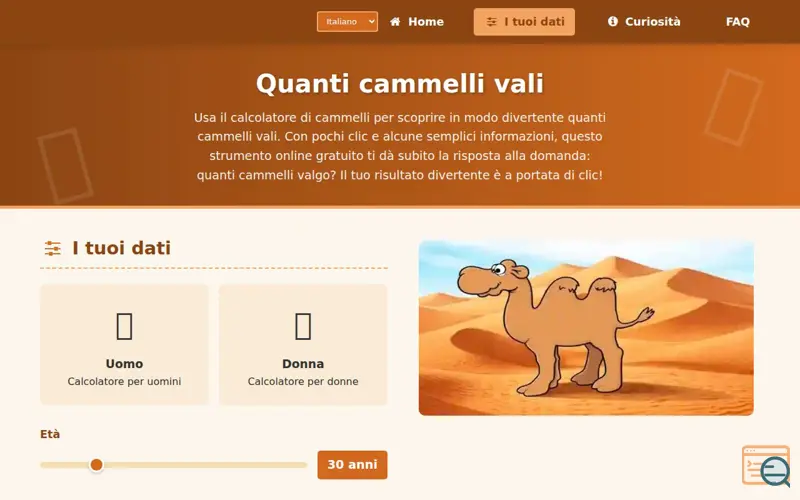 Screenshot of  Quanti Cammelli Vali 