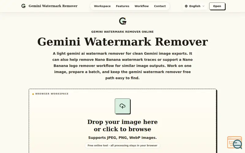 Screenshot of Gemini Watermark Remover