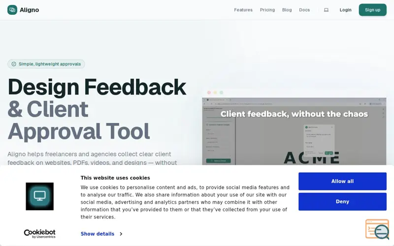 Screenshot of Aligno