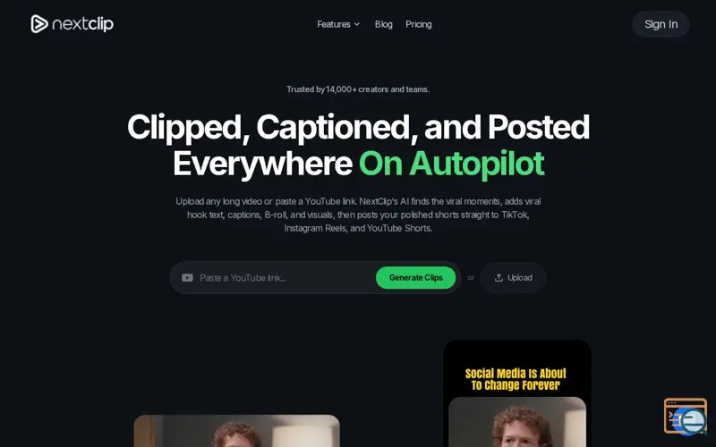 Screenshot of NextClip