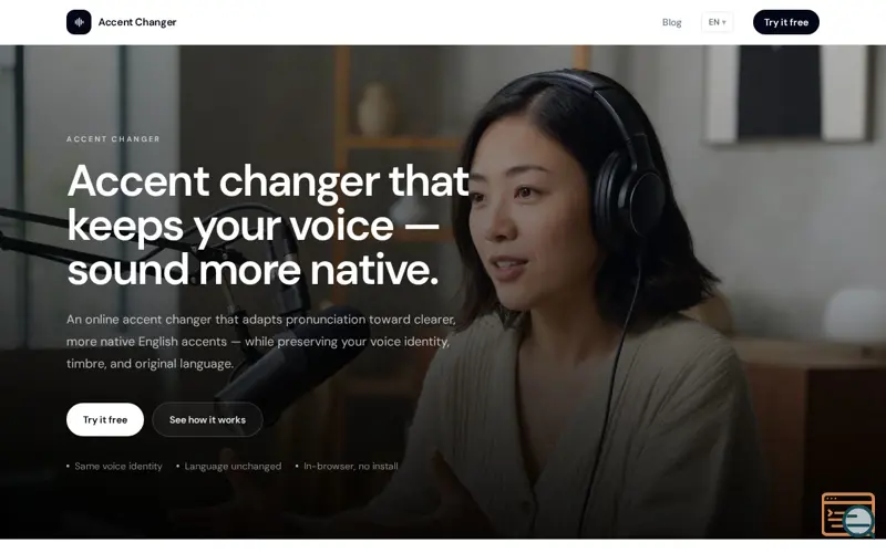 Screenshot of I Built an Accent Changer App