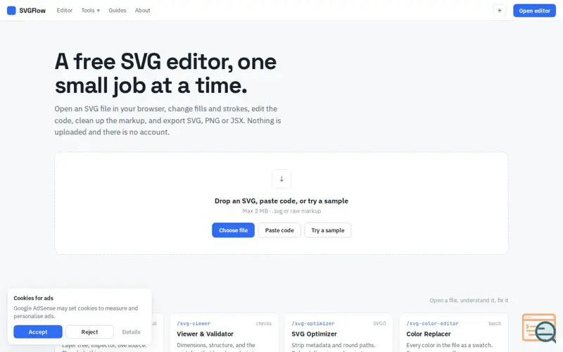 Screenshot of SVGFlow