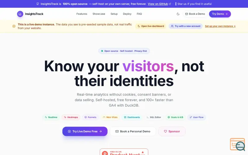 Screenshot of InsightsTrack