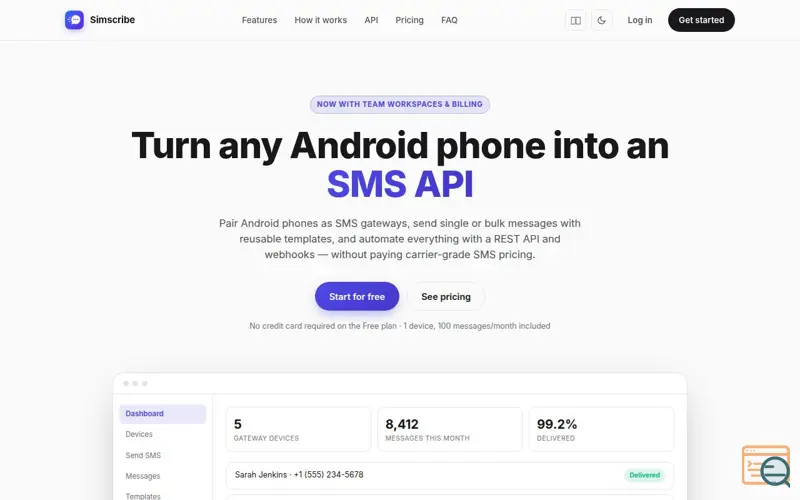 Screenshot of Simscribe