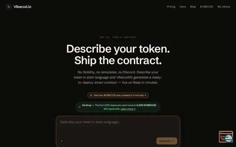Screenshot of Vibecod.io