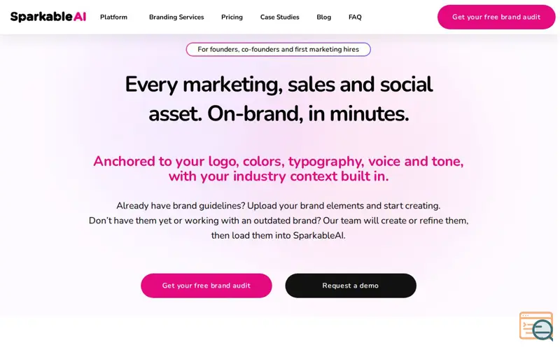 Screenshot of SparkableAI , a launch using Angie