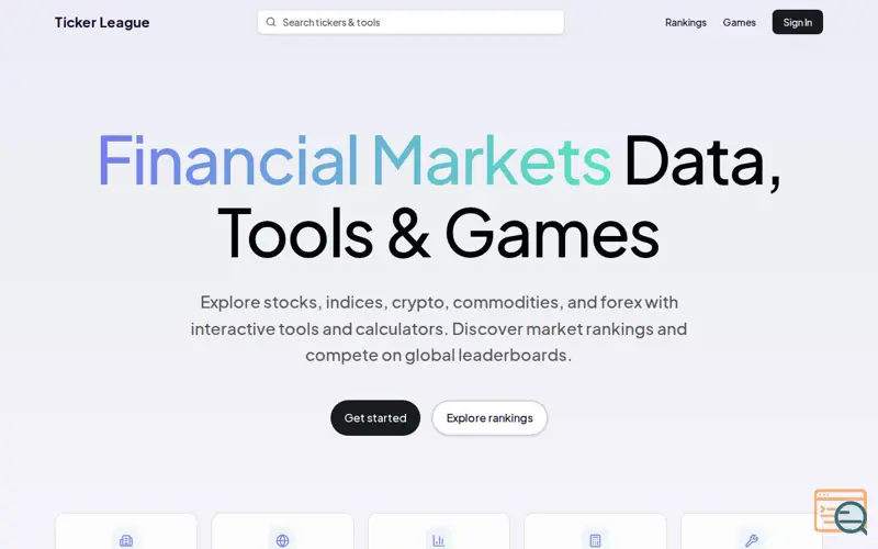 Screenshot of Ticker League