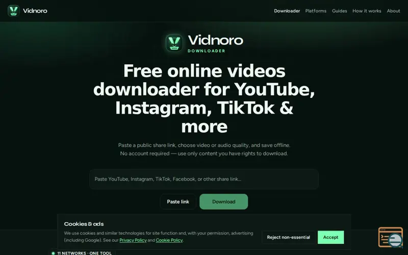 Screenshot of Vidnoro