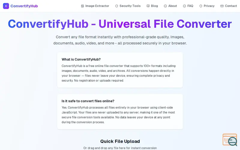 Screenshot of ConvertifyHub