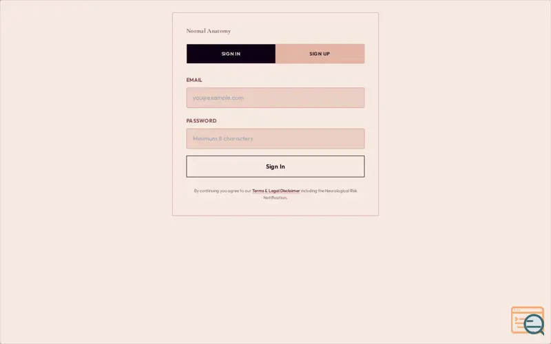 Screenshot of Normal Anatomy