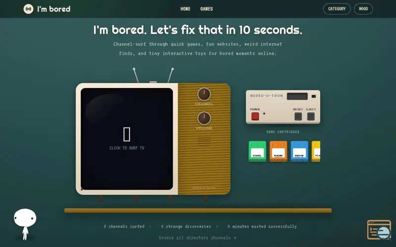 Screenshot of I'm bored