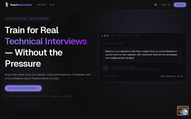Screenshot of Smart-Interviewer