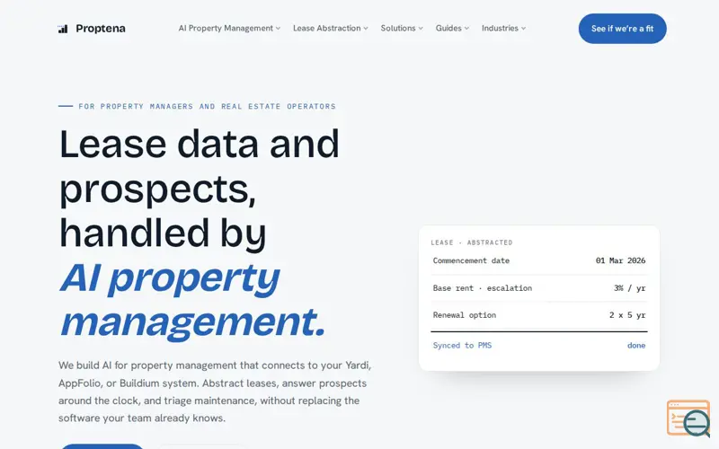 Screenshot of Proptena