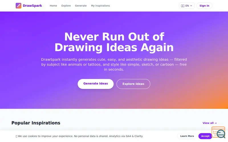 Screenshot of DrawSpark