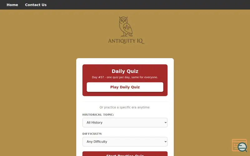 Screenshot of Antiquity IQ | HistoryQuiz game