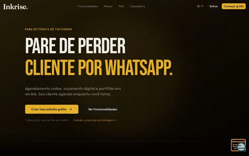 Screenshot of inkrise