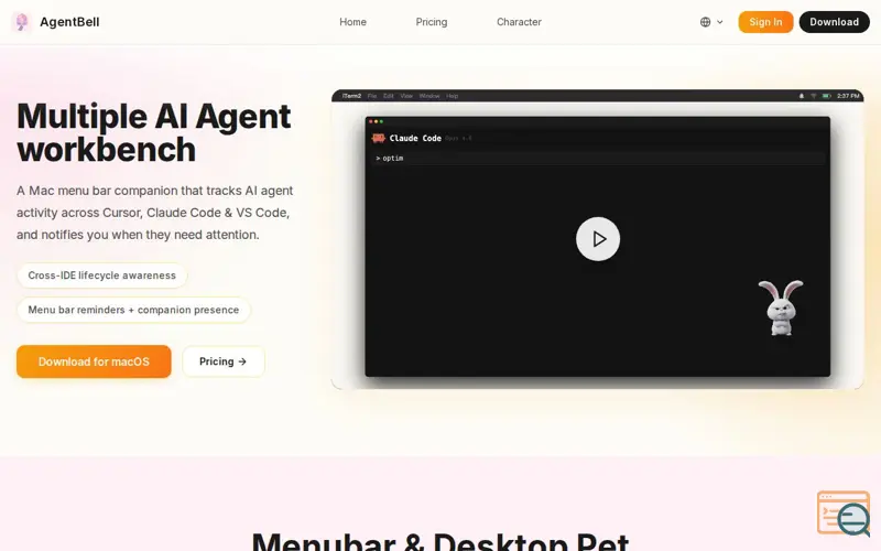 Screenshot of AgentBell