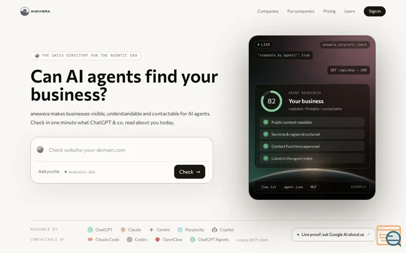 Screenshot of anewera