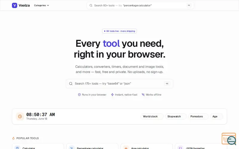Screenshot of Voolza