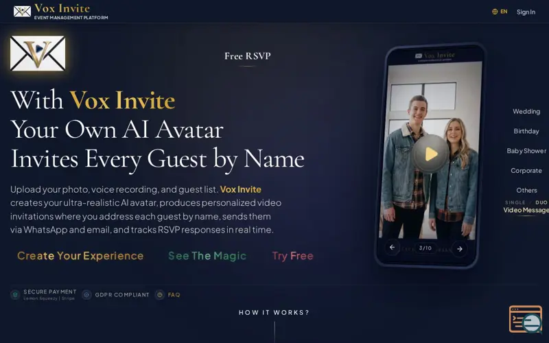 Screenshot of Vox Invite