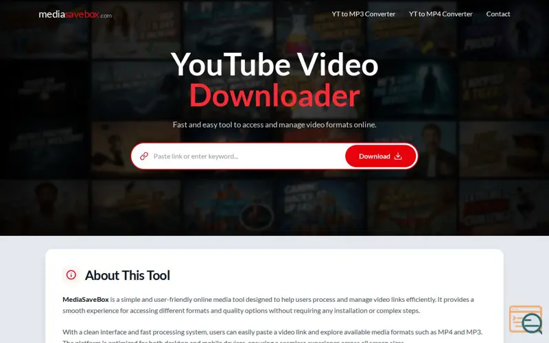 Screenshot of MediaSaveBox