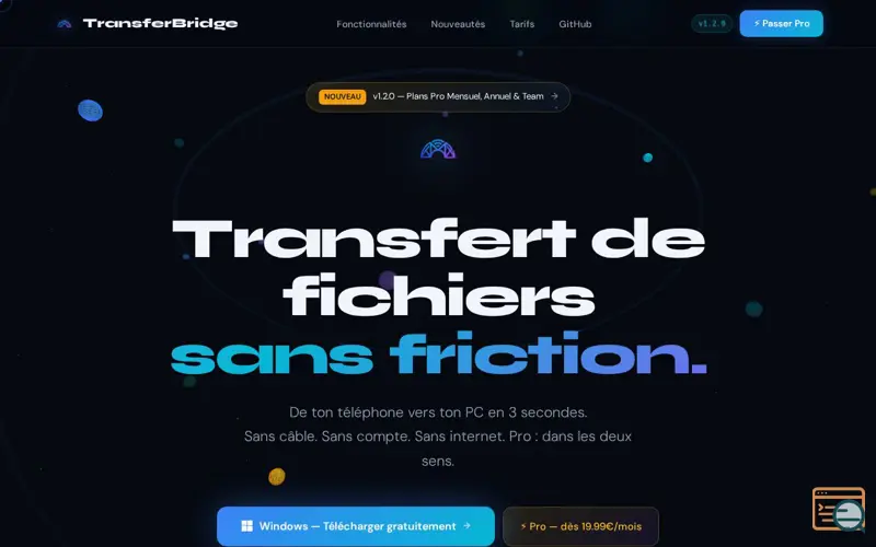 Screenshot of TransferBridge 