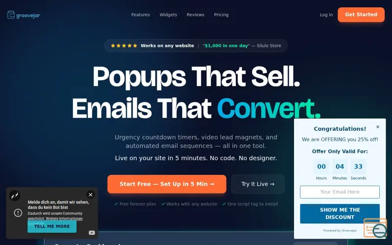 Screenshot of GrooveJar