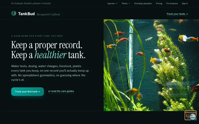 Screenshot of TankBud