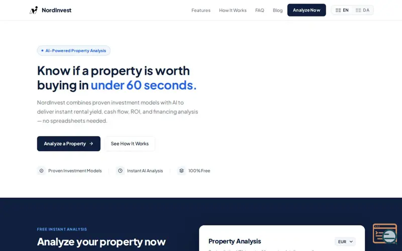 Screenshot of NordInvest