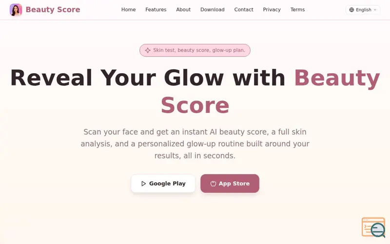 Screenshot of Beauty Score: AI Face Analyzer