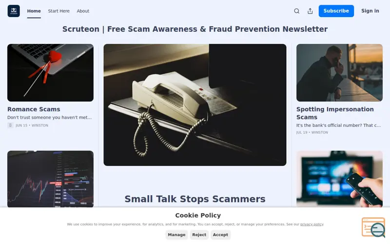 Screenshot of Scruteon