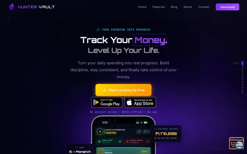 Screenshot of Hunter Vault: Level Up Finance