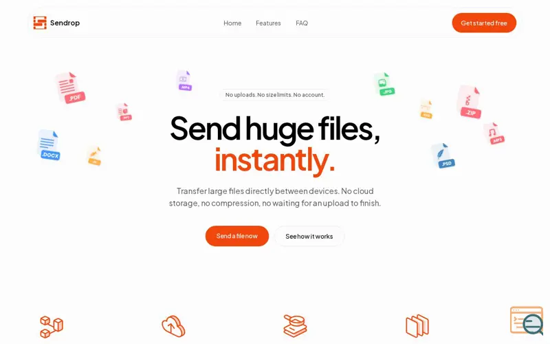 Screenshot of Sendrop