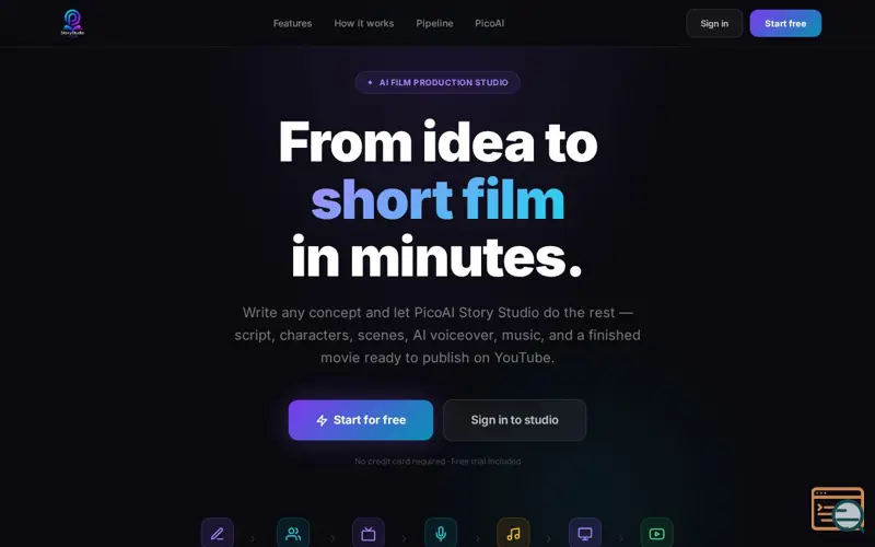 Screenshot of PicoAI Story Studio