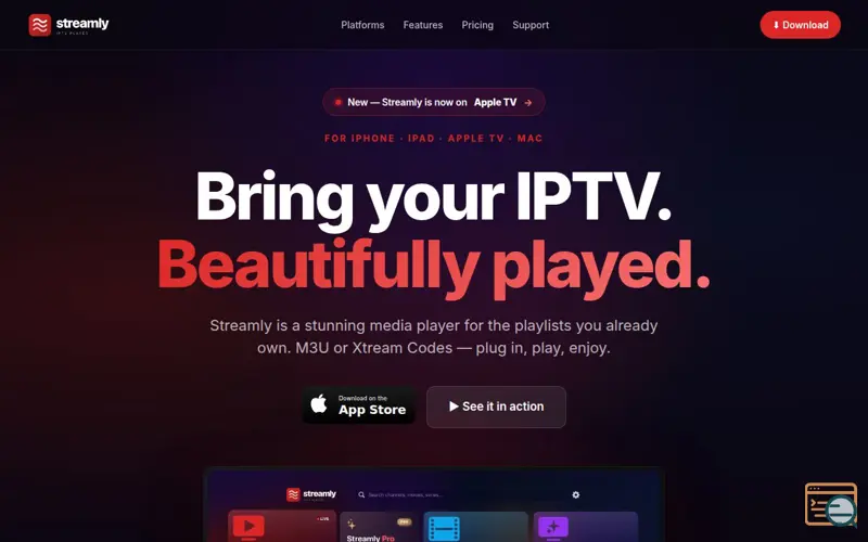 Screenshot of Streamly: IPTV Player